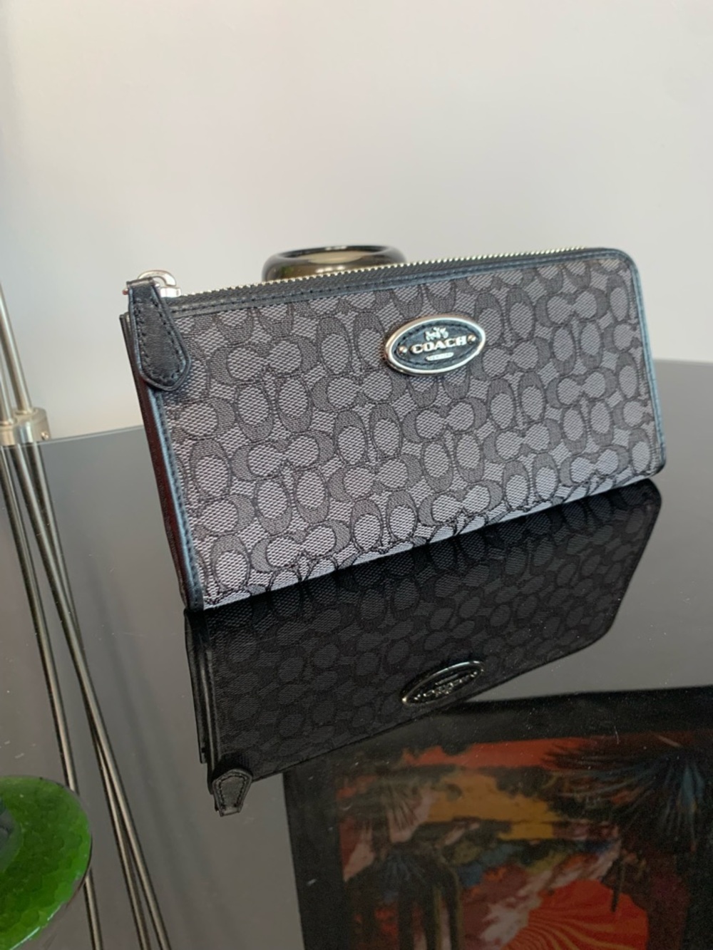 Coach Signature Zip Wallet NWOT